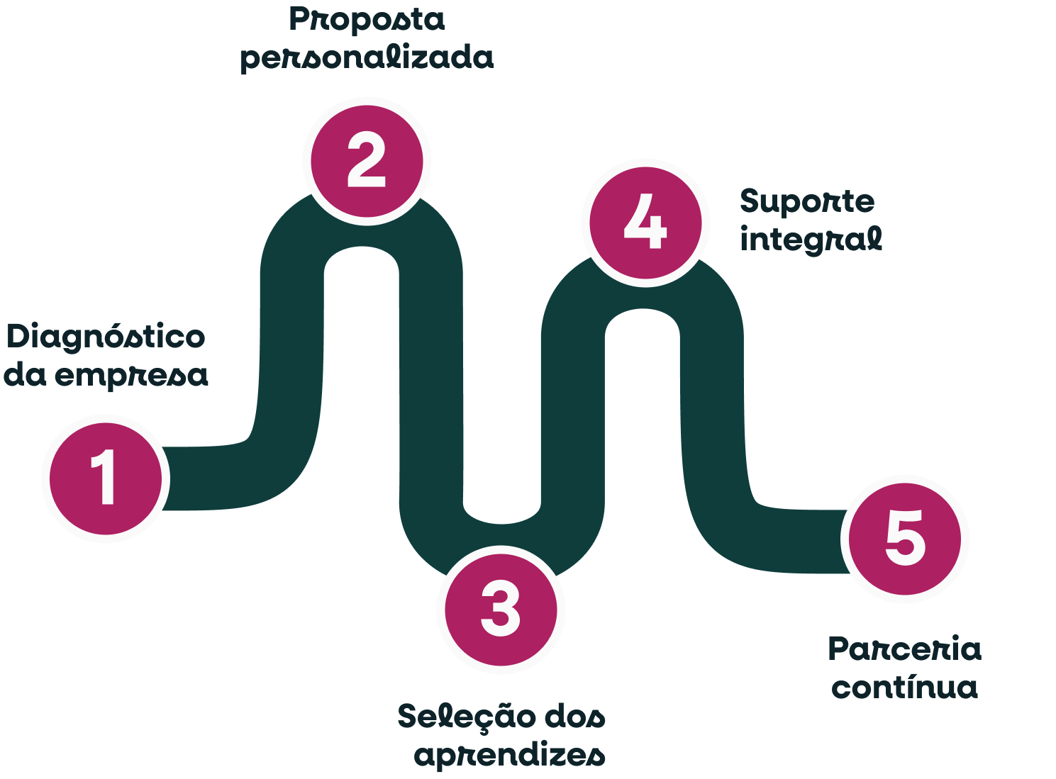 Diagnóstico, proposta, seleção, suporte e parceria contínua